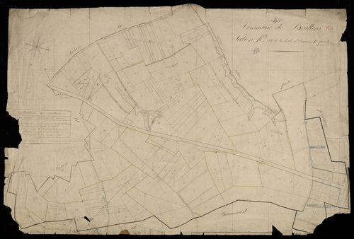 Plan du cadastre napoléonien - Doullens : Route d'Amiens (La), K1