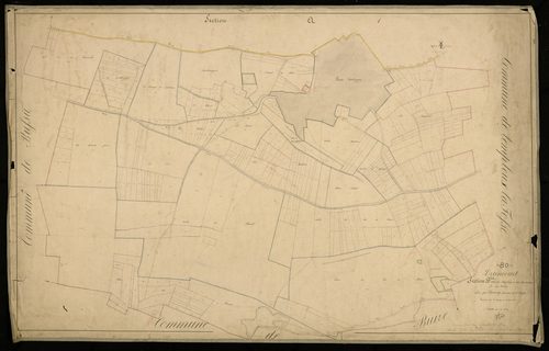 Plan du cadastre napoléonien - Driencourt : Chef-lieu (Le) ; Laris de Binard, B