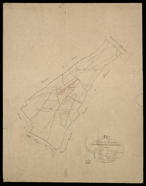 Plan du cadastre napoléonien - Dromesnil : tableau d'assemblage