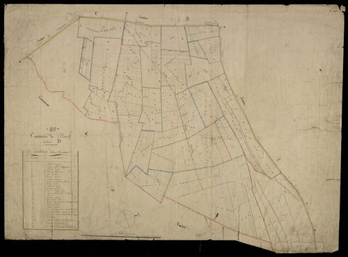 Plan du cadastre napoléonien - Dury : D