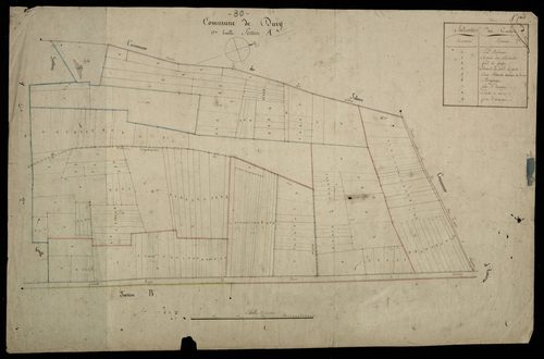 Plan du cadastre napoléonien - Dury : A1
