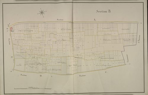 Plan du cadastre napoléonien - Dury : B