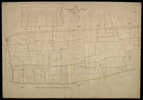 Plan du cadastre napoléonien - Dury : B
