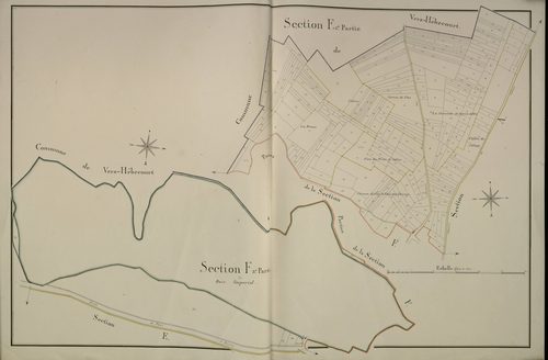 Plan du cadastre napoléonien - Dury : F1 et F3