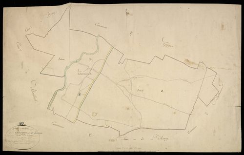 Plan du cadastre napoléonien - Eaucourt-sur-Somme (Eaucourt) : tableau d'assemblage