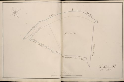 Plan du cadastre napoléonien - Atlas cantonal - Eclusier-Vaux (Eclusier Vaux) : B1