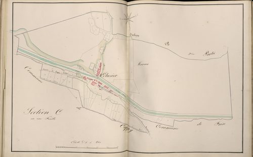 Plan du cadastre napoléonien - Atlas cantonal - Eclusier-Vaux (Eclusier Vaux) : C