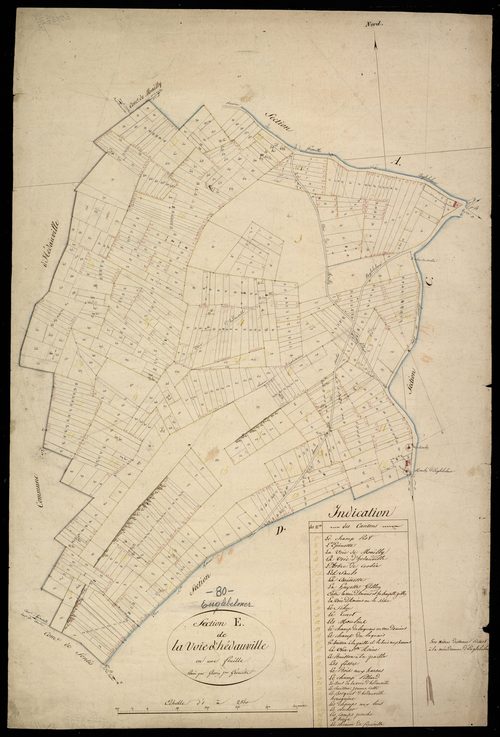 Plan du cadastre napoléonien - Englebelmer : Voie d'Hédauville (La), E