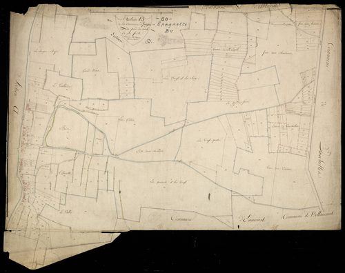 Plan du cadastre napoléonien - Epagne-Epagnette (Epagne) : Pied du Mont (Le), B