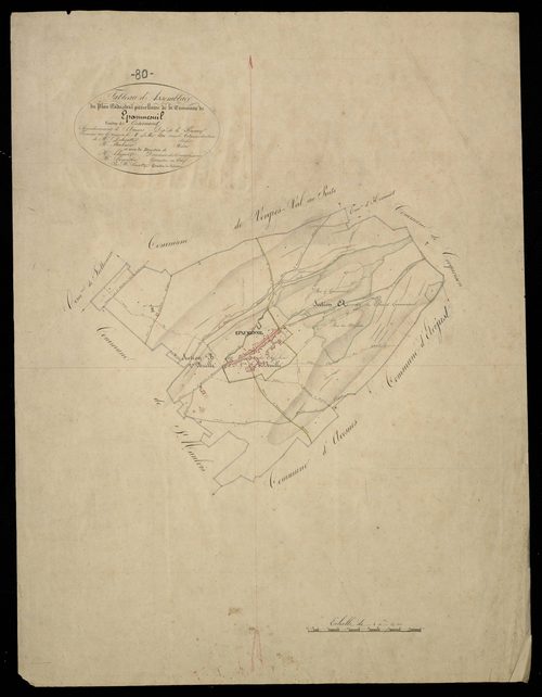 Plan du cadastre napoléonien - Epaumesnil : tableau d'assemblage