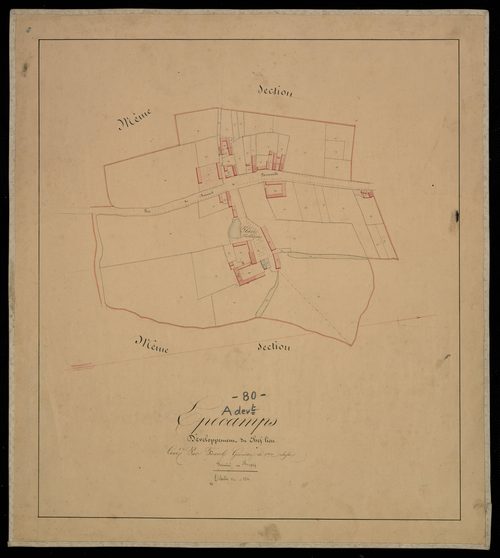 Plan du cadastre napoléonien - Epecamps : Chef-lieu (Le), A développement