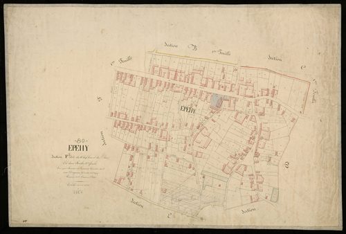 Plan du cadastre napoléonien - Epehy : Chef-lieu (Le) ; Riez (Le), F2