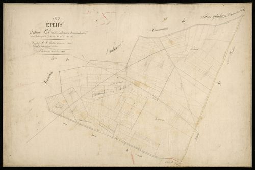 Plan du cadastre napoléonien - Epehy : Chaussée Brunehaut (La), A1