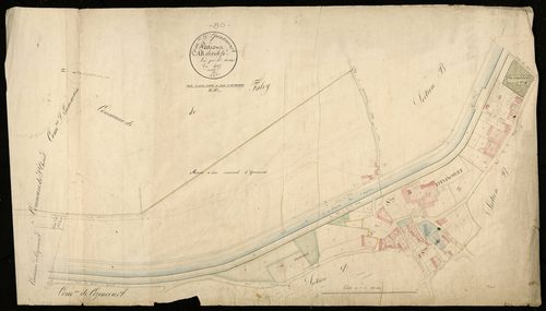 Plan du cadastre napoléonien - Epenancourt : développement des sections A et B
