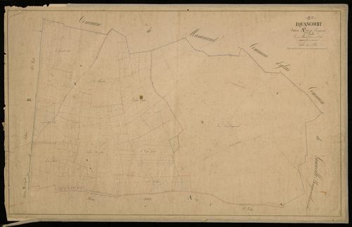 Plan du cadastre napoléonien - Equancourt (Equaucourt) : Bourgeonval, A2