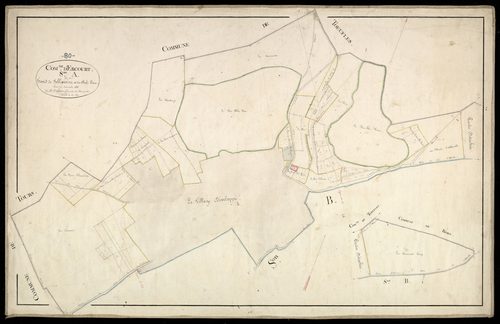 Plan du cadastre napoléonien - Ercourt : Fond de Bellavenne (Le) ; Chef-lieu (Le), A