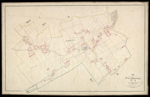 Plan du cadastre napoléonien - Ercourt : A développement