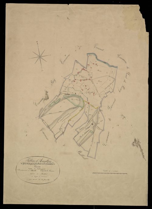 Plan du cadastre napoléonien - Erondelle : tableau d'assemblage
