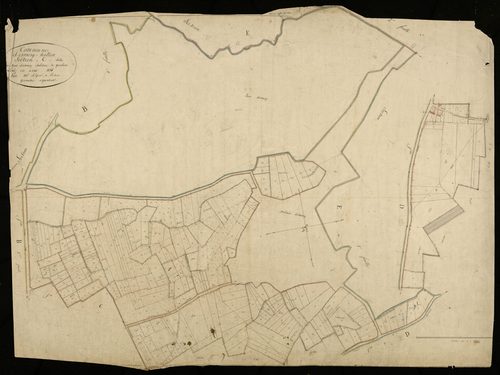 Plan du cadastre napoléonien - Esmery-Hallon : Bout d'Esmery (Le) ; Savetière ; Gourline, C