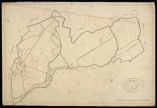Plan du cadastre napoléonien - Esmery-Hallon : Bois (Les) ; Ferme de Bonneuil (La), E2