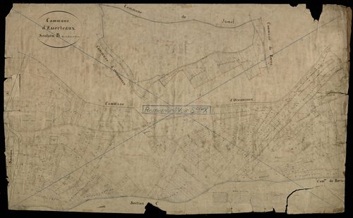 Plan du cadastre napoléonien - Essertaux : Chemin de Boves (Le), B