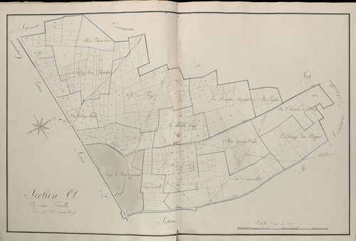 Plan du cadastre napoléonien - Atlas cantonal - Estrees-Deniecourt (Estrées) : A