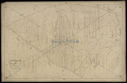 Plan du cadastre napoléonien - Etelfay : Chef-lieu (Le), B1