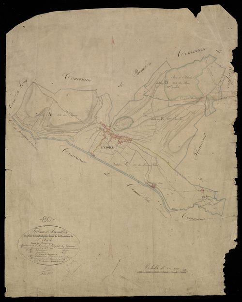 Plan du cadastre napoléonien - Etoile (L') : tableau d'assemblage