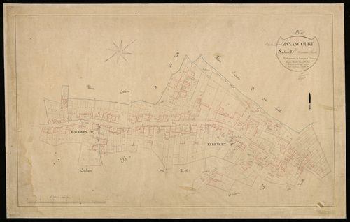 Plan du cadastre napoléonien - Etricourt-Manancourt (Manancourt) : Hameau d'Etricourt (Le), D2