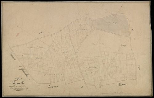 Plan du cadastre napoléonien - Faverolles : Grosse Borne (La), B