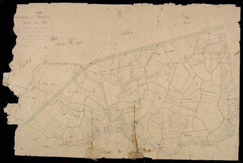 Plan du cadastre napoléonien - Favieres : Routieux (Les) ; Senses (Les), A2