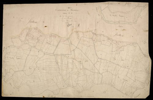 Plan du cadastre napoléonien - Favieres : Bas Prés (Les), C