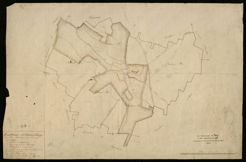Plan du cadastre napoléonien - Fay : tableau d'assemblage