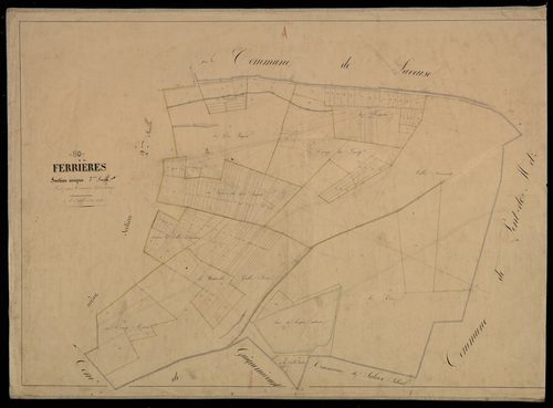 Plan du cadastre napoléonien - Ferrieres : section unique 3e feuille