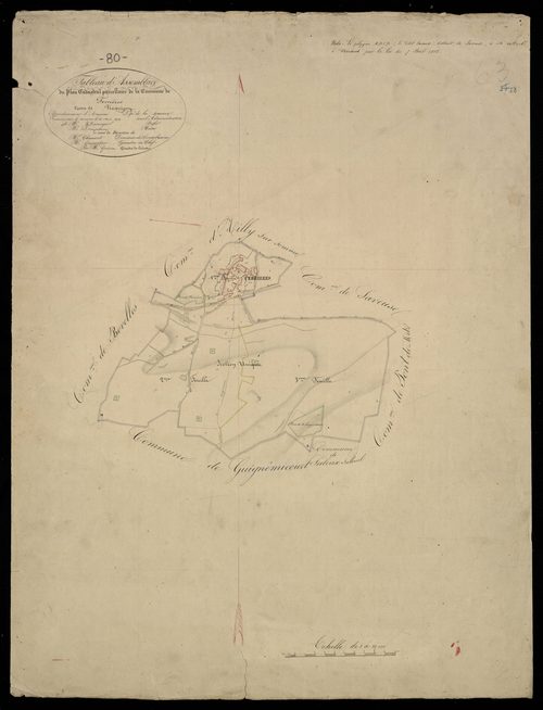 Plan du cadastre napoléonien - Ferrieres : tableau d'assemblage