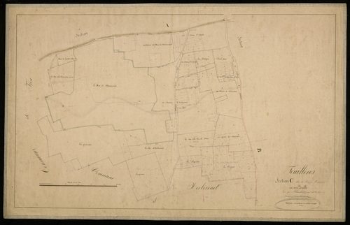 Plan du cadastre napoléonien - Feuilleres : Bois de Méréaucourt (Le), C