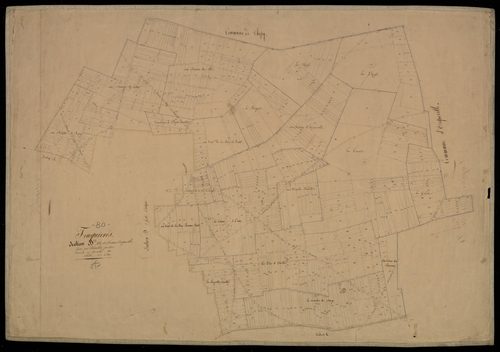 Plan du cadastre napoléonien - Feuquieres-en-Vimeu (Feuquières) : Chemin d'Aigneville, B