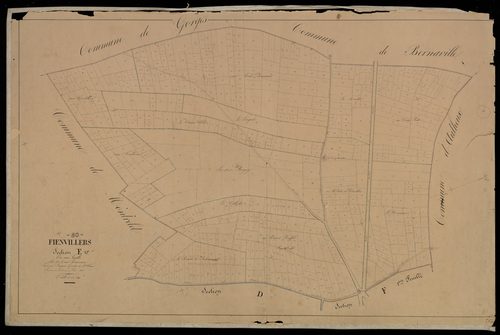 Plan du cadastre napoléonien - Fienvillers : Cent Fournaux (Les), E