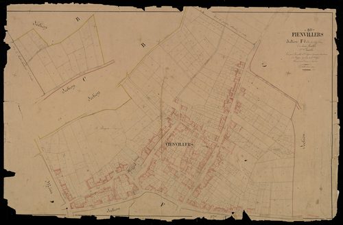 Plan du cadastre napoléonien - Fienvillers : Chef-lieu (Le), F2