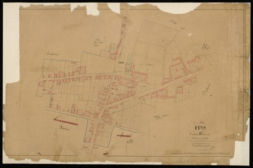 Plan du cadastre napoléonien - Fins : Chef-lieu (Le), B2 (correspond à une partie développée de la section B1)