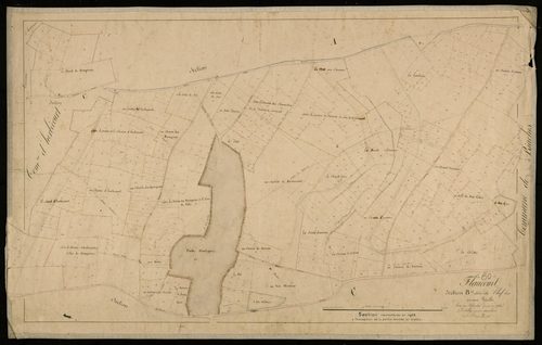 Plan du cadastre napoléonien - Flaucourt : Chef-lieu (Le), B