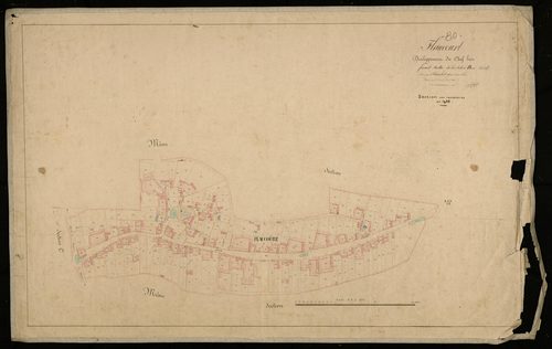 Plan du cadastre napoléonien - Flaucourt : Chef-lieu (Le), développement d'une partie de la section B