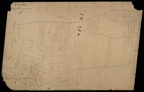Plan du cadastre napoléonien - Flesselles : Bois de Gressey (Le), D1
