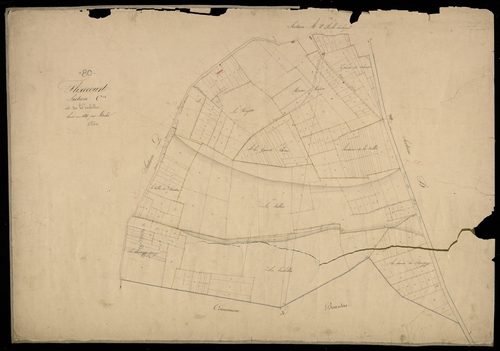 Plan du cadastre napoléonien - Flixecourt : Tombelles (Les), C