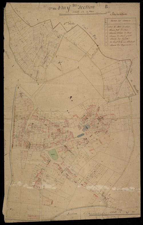 Plan du cadastre napoléonien - Fluy : B