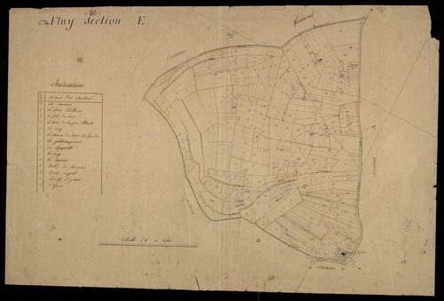Plan du cadastre napoléonien - Fluy : E