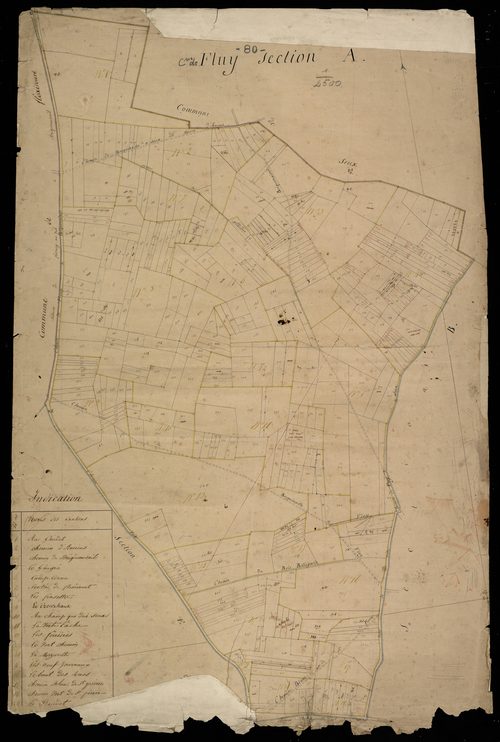 Plan du cadastre napoléonien - Fluy : A