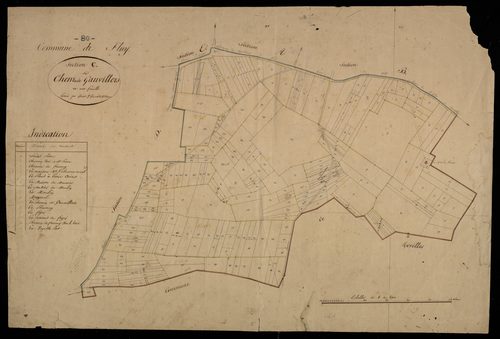 Plan du cadastre napoléonien - Fluy : Chemin de Gauvillers (Le), C
