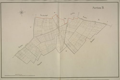 Plan du cadastre napoléonien - Folies (Follie) : B