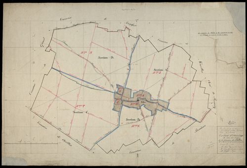 Plan du cadastre napoléonien - Folies (Follies) : tableau d'assemblage